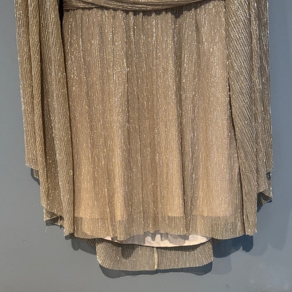 Elegant Long Sleeve Metallic Dress - Picture 12 of 13